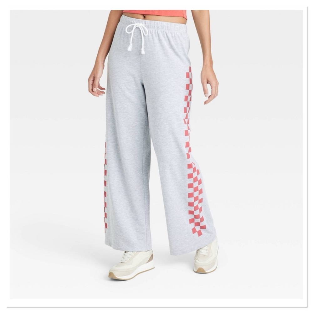 Women’s America Wide Leg Graphic Check Pants Sweatpants Grayson Thread
